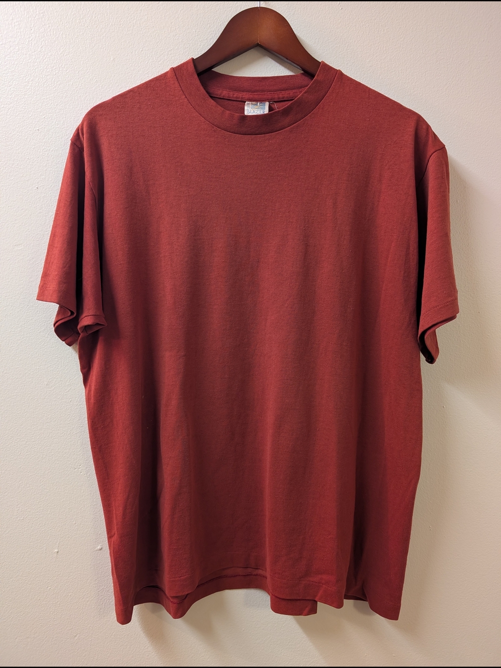 Single Stitch Vintage Sun Blazer Blank T-shirt Rust Size Large